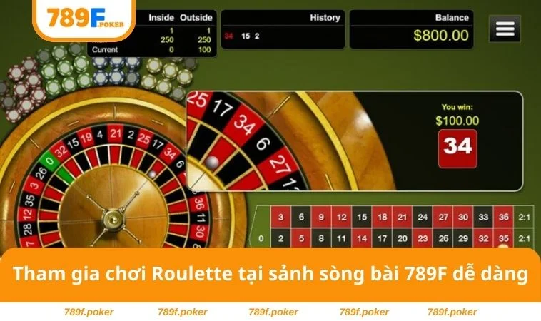Sòng Bài 789F 2 Tham gia chơi Roulette tại sảnh sòng bài 789F dễ dàng